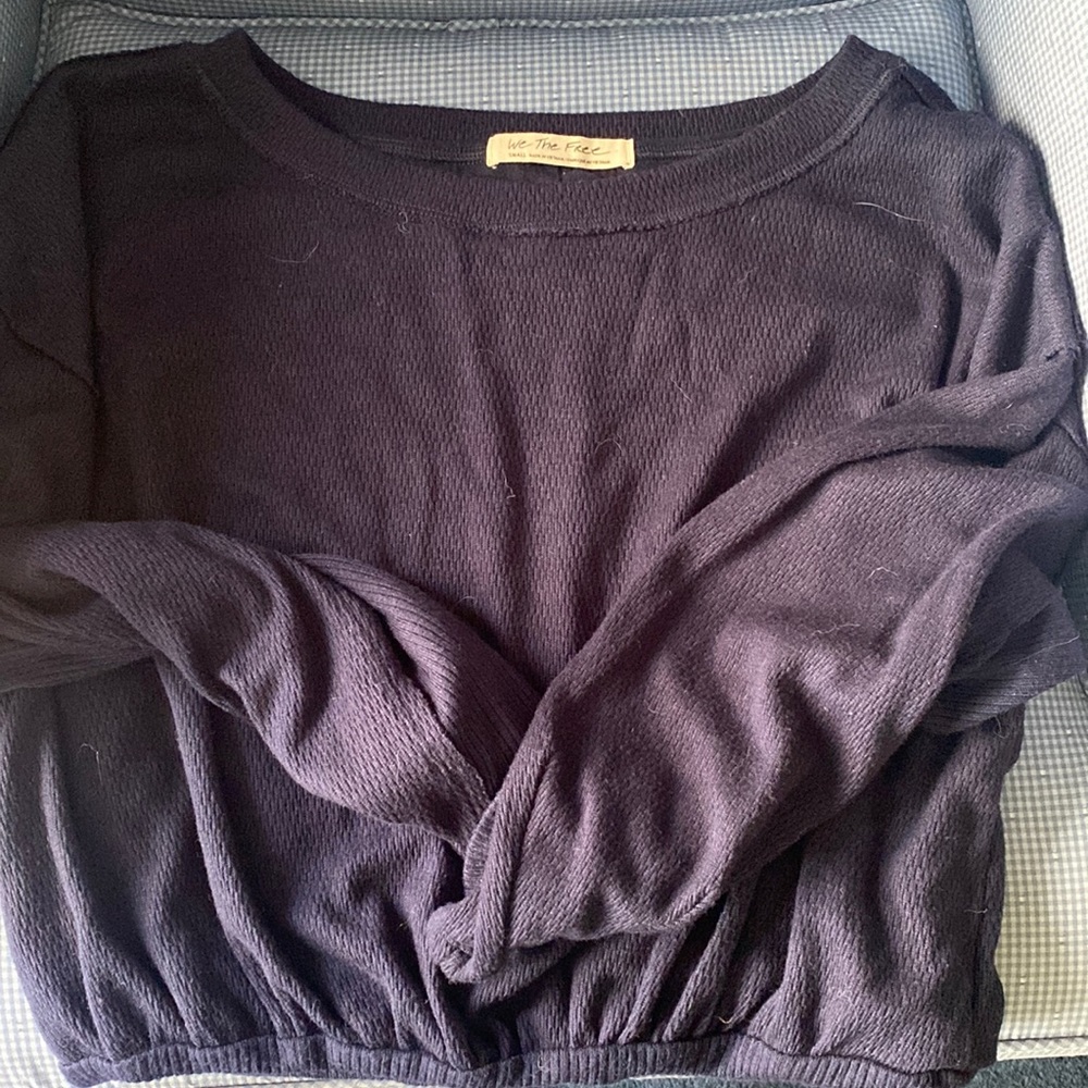 We the People BY Free People.  Size Small Navy Blue with elastic around waist